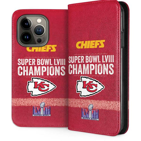 NFL Chiefs Super Bowl LVIII Champions iPhone 14 Pro Folio Case